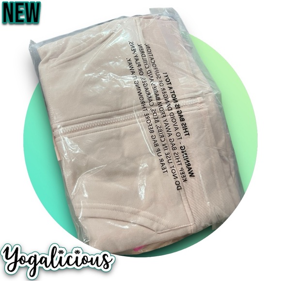 New NWT YOGALICIOUS Terry Brushed Crop Hoodie Peach Whip - Picture 4 of 5